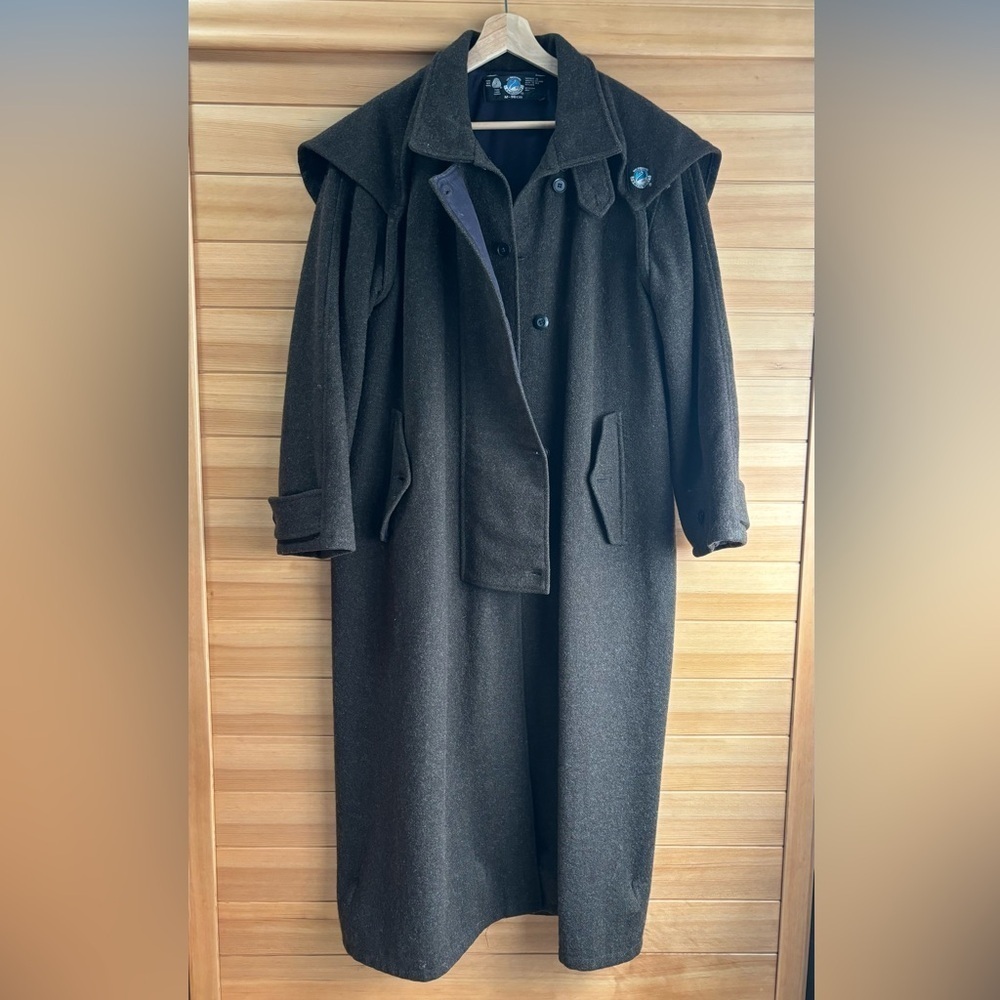 Swanndri Vintage 100% Wool New Zealand Hunting Riding Parka Heavy Bush Coat